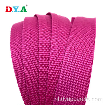 20 mm roze polypropyleenwebbing voor zakband